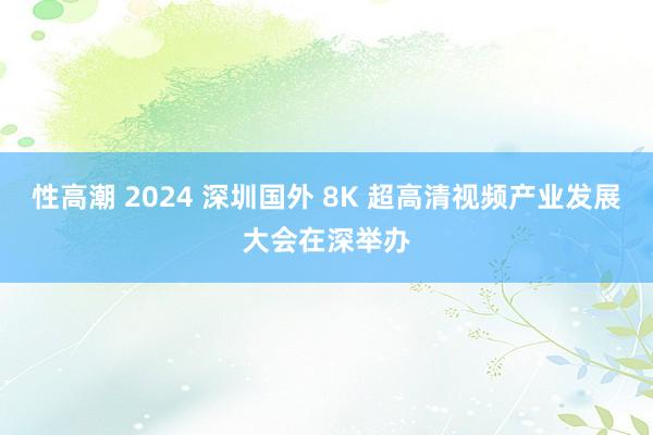 性高潮 2024 深圳国外 8K 超高清视频产业发展大会在深举办
