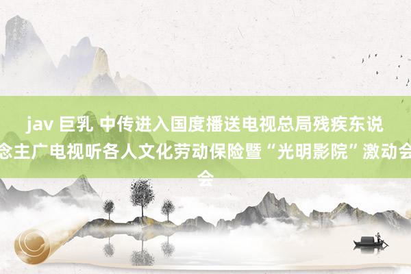 jav 巨乳 中传进入国度播送电视总局残疾东说念主广电视听各人文化劳动保险暨“光明影院”激动会