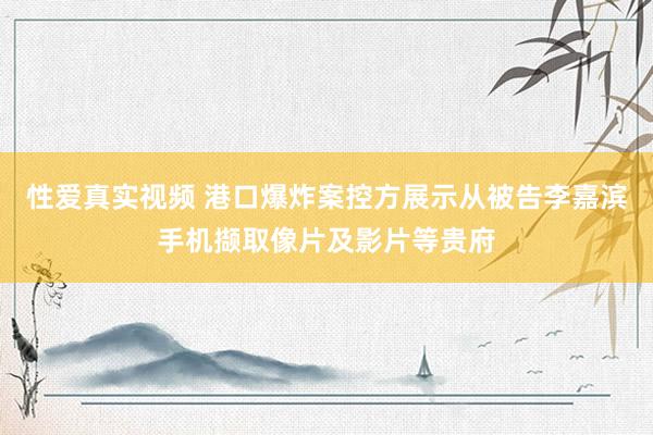 性爱真实视频 港口爆炸案控方展示从被告李嘉滨手机撷取像片及影片等贵府