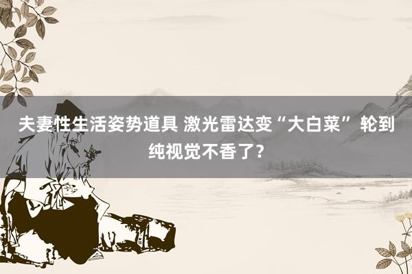 夫妻性生活姿势道具 激光雷达变“大白菜” 轮到纯视觉不香了？