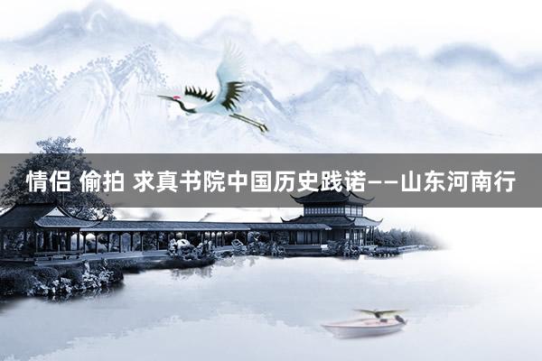 情侣 偷拍 求真书院中国历史践诺——山东河南行