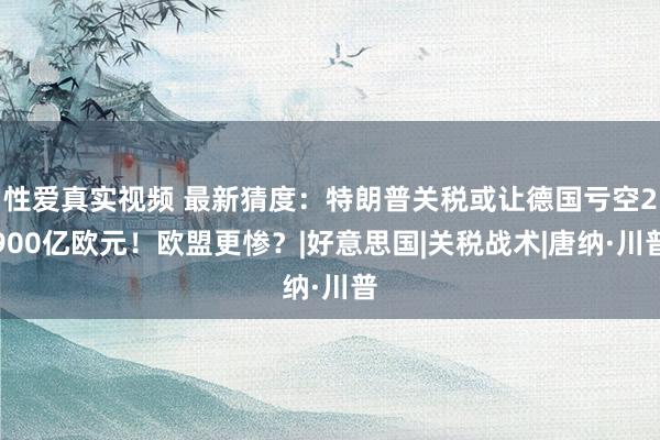 性爱真实视频 最新猜度：特朗普关税或让德国亏空2900亿欧元！欧盟更惨？|好意思国|关税战术|唐纳·川普